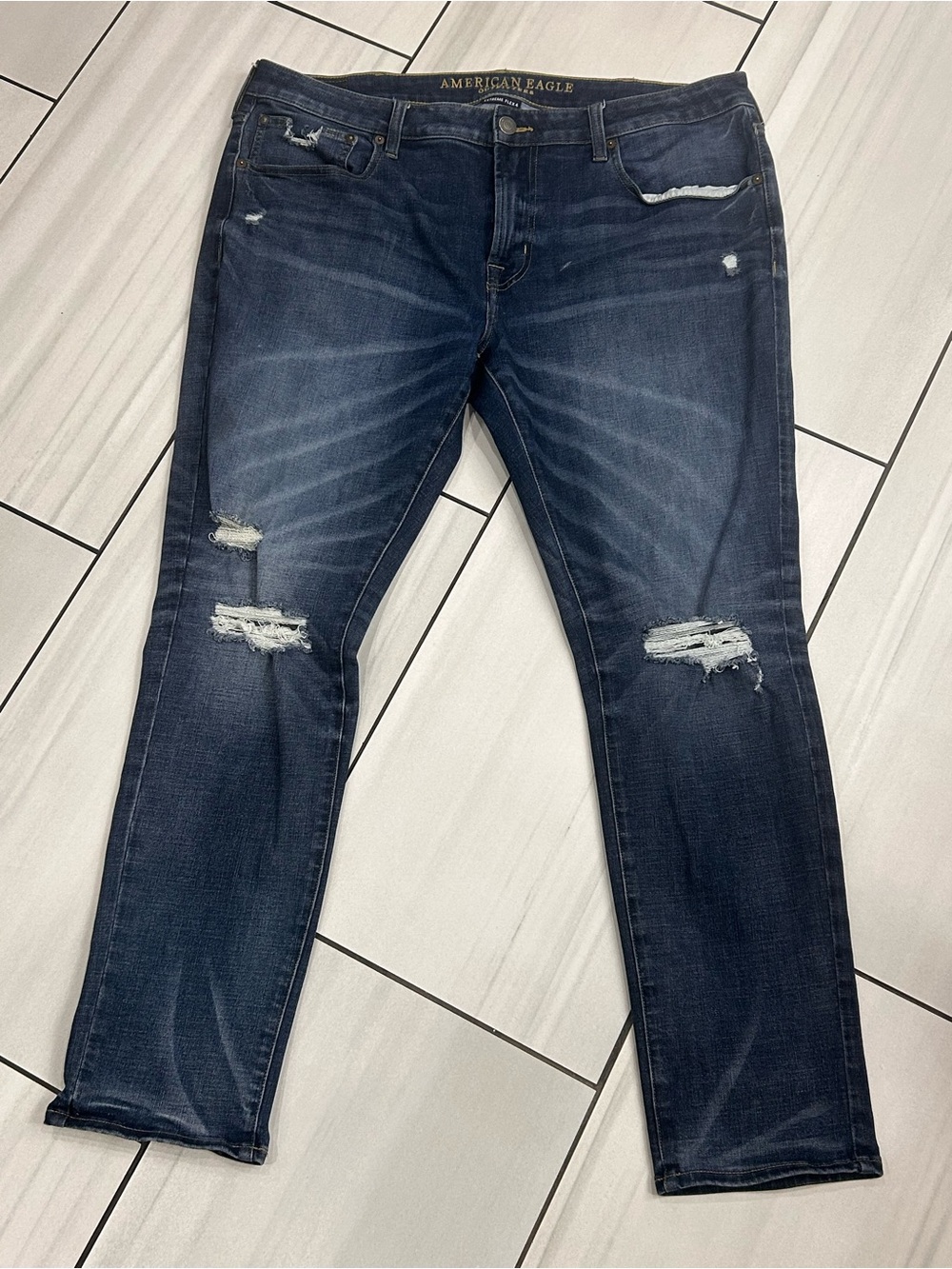 American Eagle Outfitters Extreme Flex 4 Jeans Dark Wash Denim Men’s 38x32